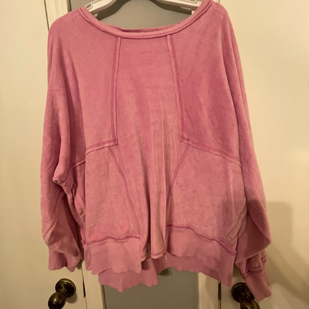 Pink free people sweater size S